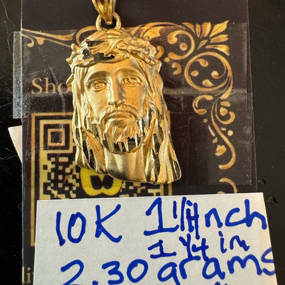 10k real gold stamped and tested Gold Jesus Pendant